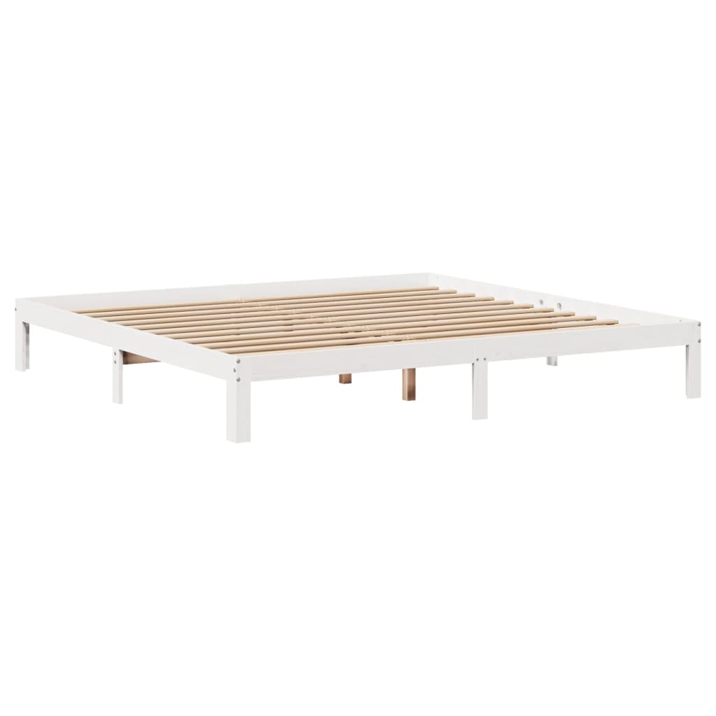 Sengeramme Med Hodegavl Hvit 180X200 Cm Heltre Furu