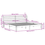 Sengeramme Med Hodegavl Hvit 180X200 Cm Heltre Furu