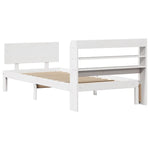 Sengeramme Med Hodegavl Hvit 90X200 Cm Heltre Furu