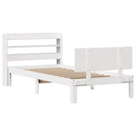 Sengeramme Med Hodegavl Hvit 100X200 Cm Heltre Furu