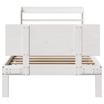 Sengeramme Med Hodegavl Hvit 100X200 Cm Heltre Furu