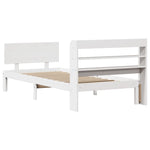 Sengeramme Med Hodegavl Hvit 100X200 Cm Heltre Furu