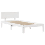 Sengeramme Med Hodegavl Hvit 100X200 Cm Heltre Furu