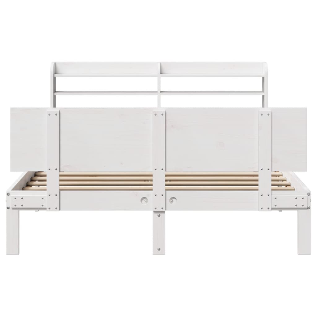 Sengeramme Med Hodegavl Hvit 120X200 Cm Heltre Furu