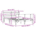 Sengeramme Med Hodegavl 140X200 Cm Heltre Furu