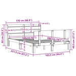 Sengeramme Med Hodegavl Hvit 160X200 Cm Heltre Furu