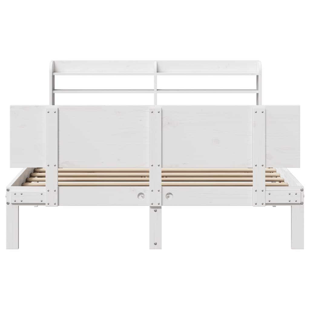 Sengeramme Med Hodegavl Hvit 160X200 Cm Heltre Furu