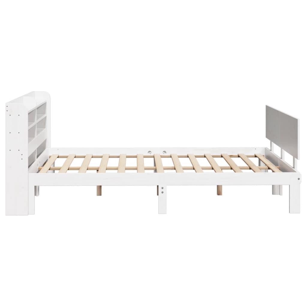 Sengeramme Med Hodegavl Hvit 160X200 Cm Heltre Furu