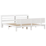 Sengeramme Med Hodegavl Hvit 200X200 Cm Heltre Furu