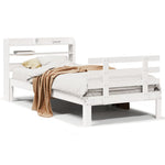 Sengeramme Med Hodegavl Hvit 75X190 Cm Heltre Furu