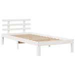 Sengeramme Med Hodegavl Hvit 75X190 Cm Heltre Furu