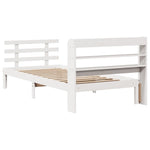 Sengeramme Med Hodegavl Hvit 75X190 Cm Heltre Furu