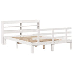 Sengeramme Med Hodegavl Hvit 140X190 Cm Heltre Furu