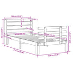 Sengeramme Med Hodegavl 90X200 Cm Heltre Furu