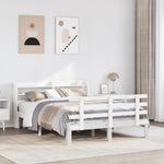 Sengeramme Med Hodegavl Hvit 120X200 Cm Heltre Furu
