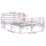 Sengeramme Med Hodegavl 150X200 Cm Heltre Furu