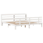 Sengeramme Med Hodegavl Hvit 180X200 Cm Heltre Furu