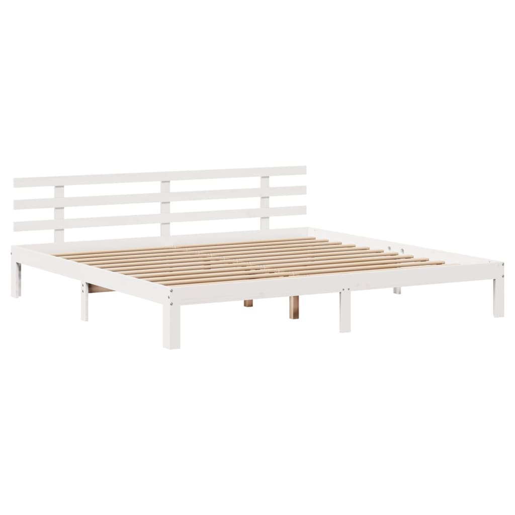 Sengeramme Med Hodegavl Hvit 180X200 Cm Heltre Furu