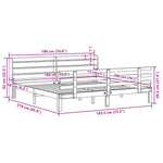 Sengeramme Med Hodegavl Hvit 180X200 Cm Heltre Furu