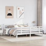 Sengeramme Med Hodegavl Hvit 180X200 Cm Heltre Furu