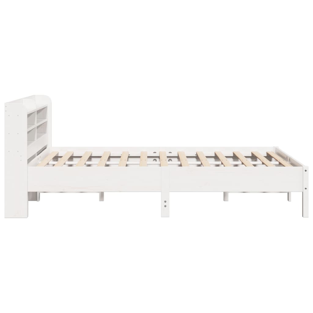 Sengeramme Uten Madrass Hvit 160X200 Cm Heltre Furu