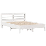 Sengeramme Uten Madrass Hvit 140X190 Cm Heltre Furu