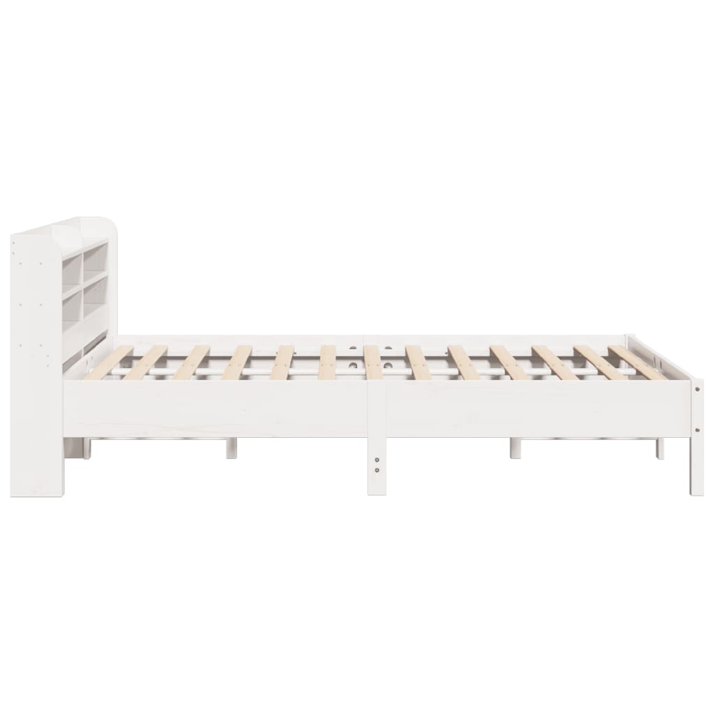 Sengeramme Uten Madrass Hvit 140X190 Cm Heltre Furu