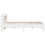 Sengeramme Uten Madrass Hvit 140X190 Cm Heltre Furu