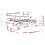 Sengeramme Med Madrass Hvit 200X200 Cm Heltre Furu