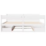 Sengeramme Med Madrass Hvit 200X200 Cm Heltre Furu