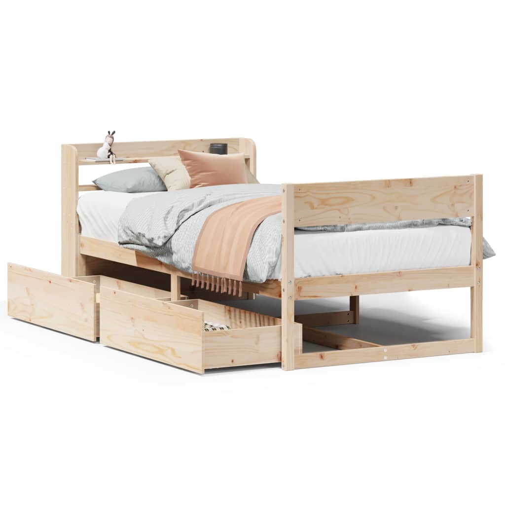Sengeramme Uten Madrass 90X190 Cm Heltre Furu