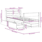 Sengeramme Uten Madrass 90X190 Cm Heltre Furu