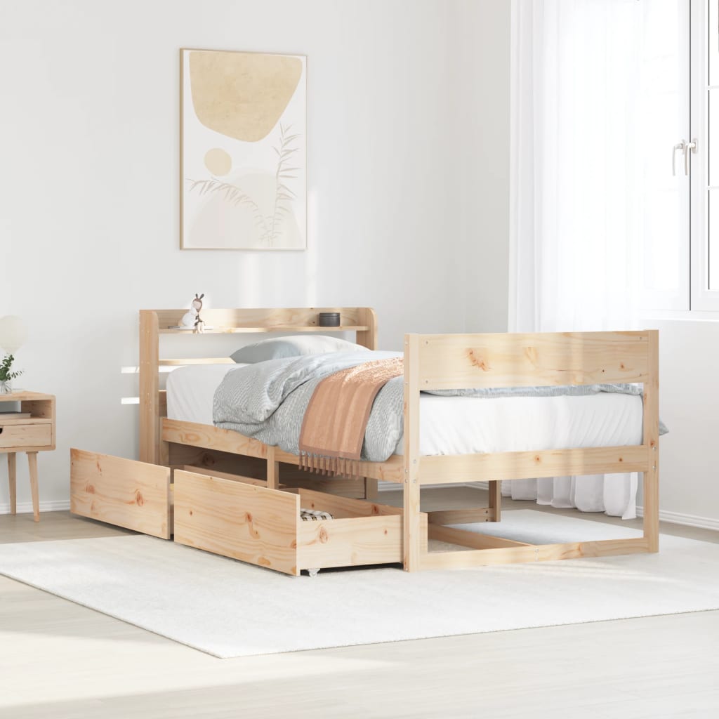 Sengeramme Uten Madrass 90X190 Cm Heltre Furu