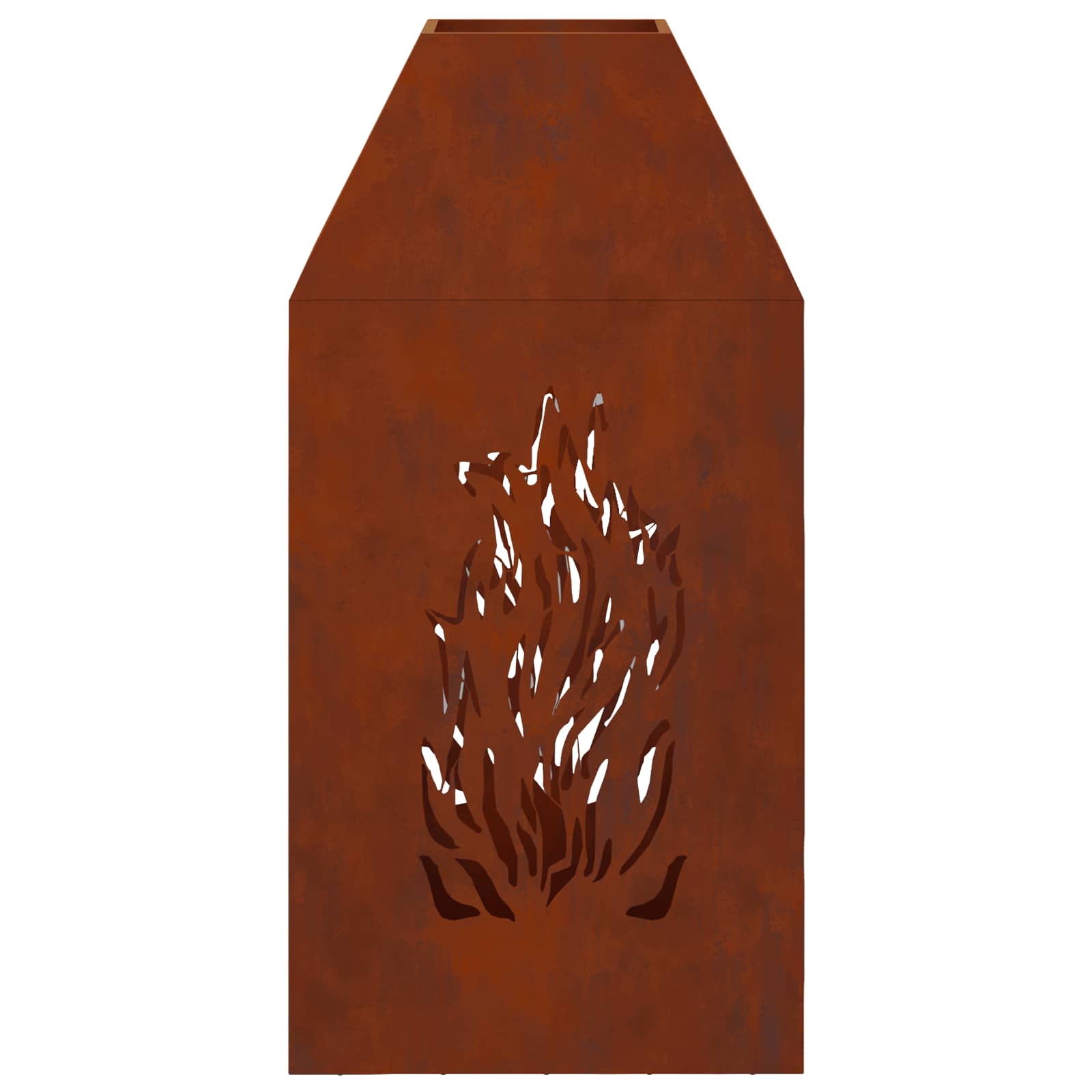 Bålplass Brun 50 X 50 X 100 Cm Værbestandig Stål