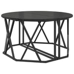 Kaffebord Svart Eik 80 X 80 X 42 Cm Konstruksjonsvirke Og Stål