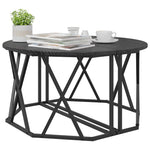Kaffebord Svart Eik 80 X 80 X 42 Cm Konstruksjonsvirke Og Stål