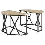 Kaffebord Sonoma Eik 80 X 80 X 42 Cm Konstruksjonsvirke Og Stål