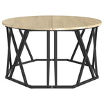 Kaffebord Sonoma Eik 80 X 80 X 42 Cm Konstruksjonsvirke Og Stål