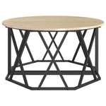 Kaffebord Sonoma Eik 80 X 80 X 42 Cm Konstruksjonsvirke Og Stål