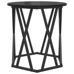 Kaffebord 2 Pcs Svart Eik Konstruksjonsvirke Og Stål