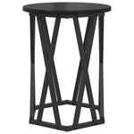 Kaffebord 2 Pcs Svart Eik Konstruksjonsvirke Og Stål