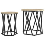 Kaffebord 2 Pcs Sonoma Eik Konstruksjonsvirke Og Stål