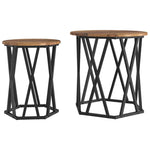 Kaffebord 2 Pcs Gamle Tre Konstruksjonsvirke Og Stål