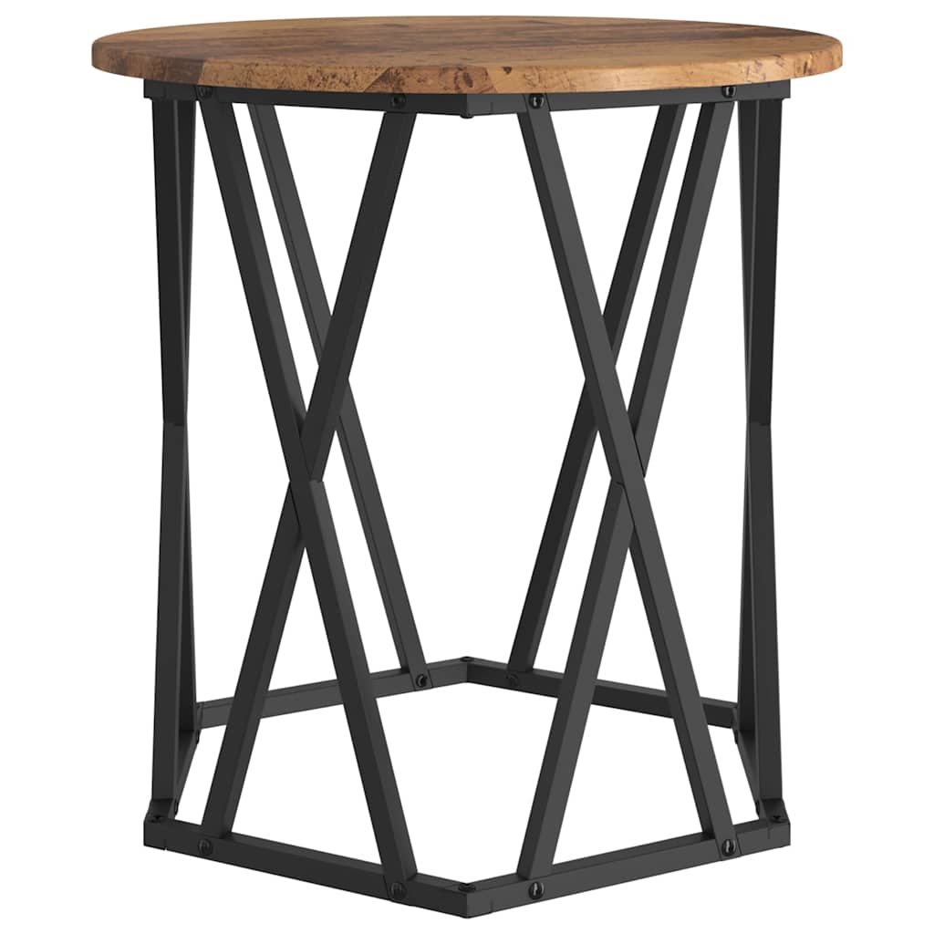 Kaffebord 2 Pcs Gamle Tre Konstruksjonsvirke Og Stål