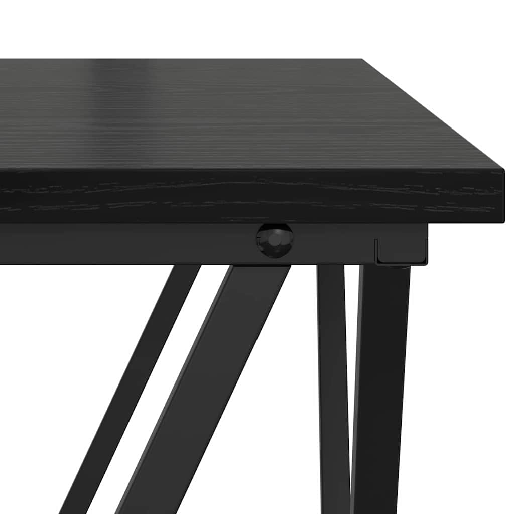Sidebordssett 2 Pcs Svart Eik 50 X 50 X 40 Cm