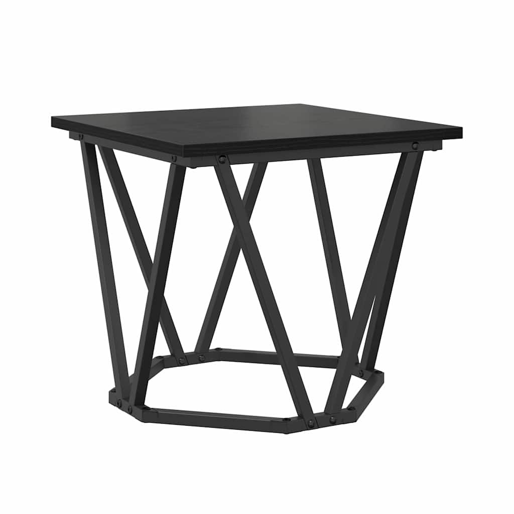 Sidebordssett 2 Pcs Svart Eik 50 X 50 X 40 Cm