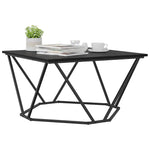 Kaffebord Svart Eik 80 X 80 X 45 Cm Konstruksjonsvirke Og Stål