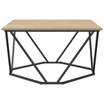 Kaffebord Sonoma Eik 80 X 80 X 45 Cm Konstruksjonsvirke Og Stål