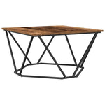 Kaffebord Gamle Tre 80 X 80 X 45 Cm Konstruksjonsvirke Og Stål