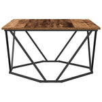 Kaffebord Gamle Tre 80 X 80 X 45 Cm Konstruksjonsvirke Og Stål